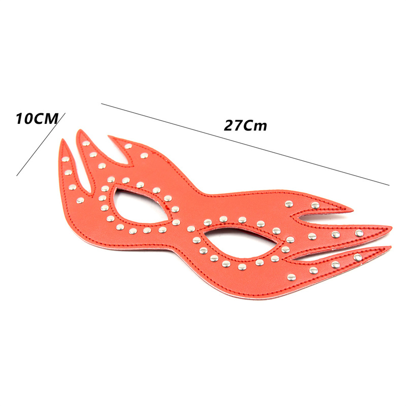 Accessoires de costumes Adulte PU Cuir Métal Rivet Masques Sexy Mode Scène Performance Masque Cosplay Jeux De Fête Discothèque Chapeaux Visage Bandeau