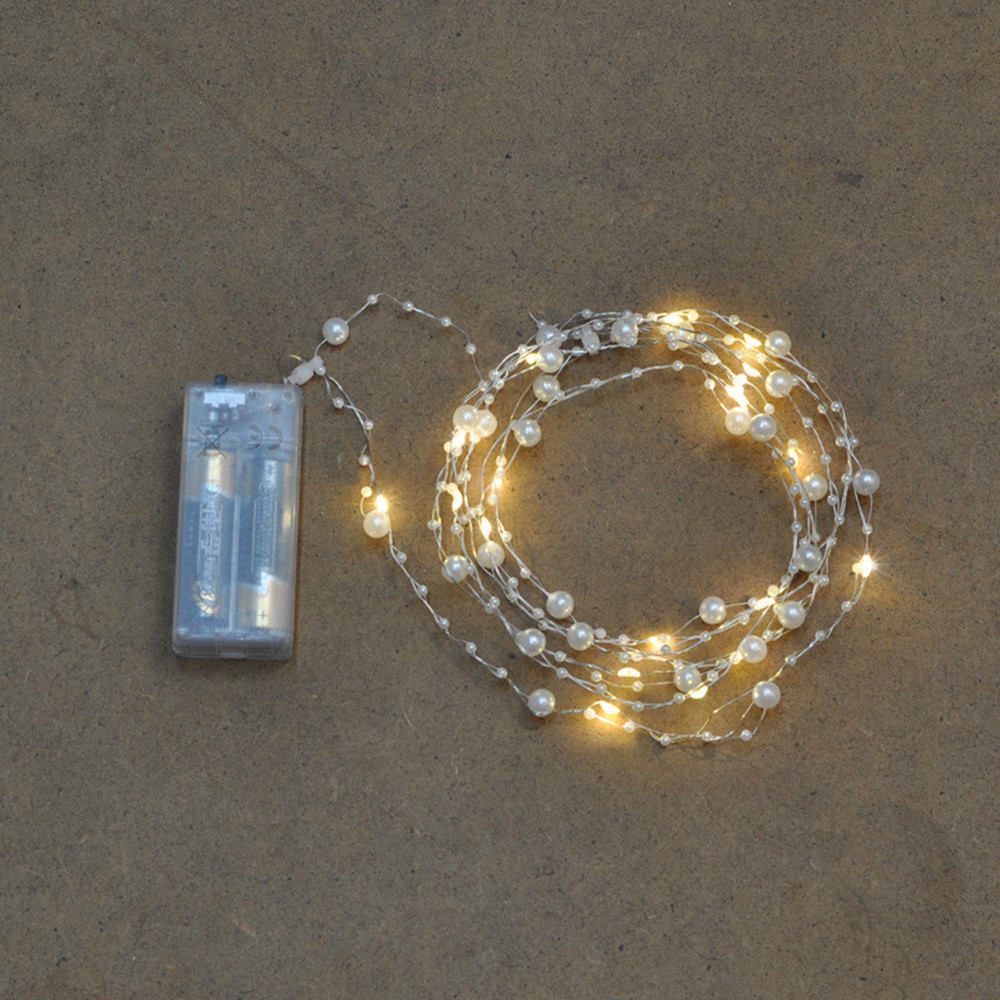 2M perles perles LED chaîne lumières mariage rideau guirlande chaîne perle branche chaîne lumière noël fête de mariage décor fournitures