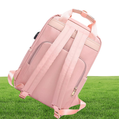 Backpack Elegante laptop impermeabile 156 Donne Fashion for Girls Black Female Grande borsa 13 133 14 pollici Pink8554577