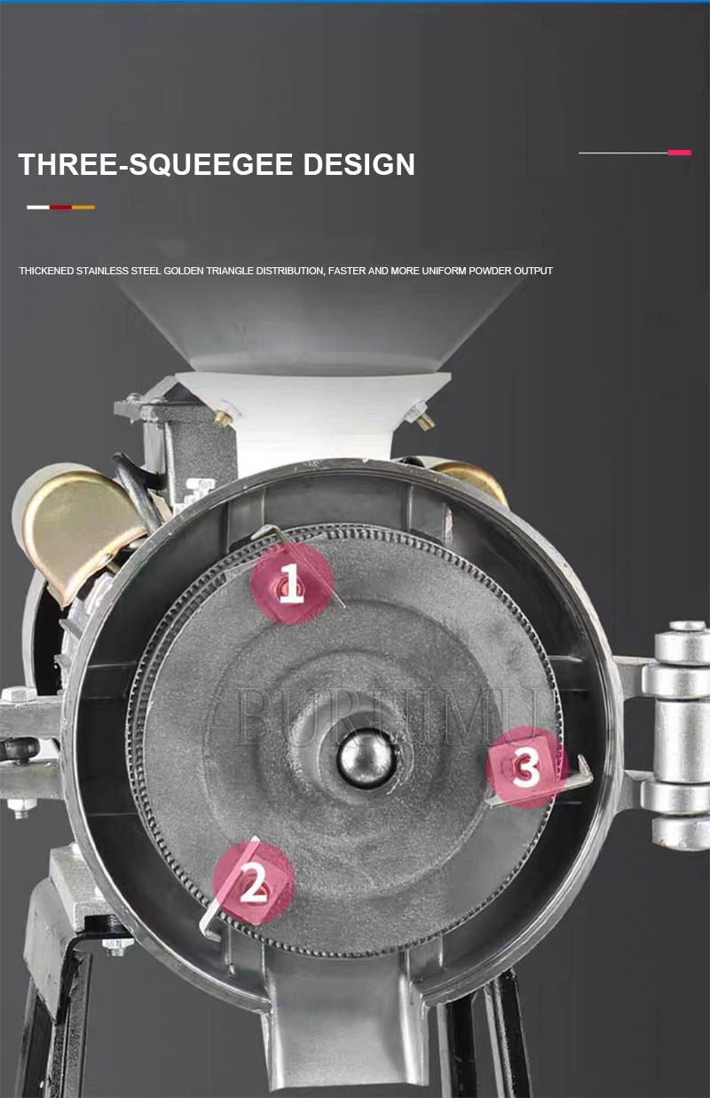 Elektryczny młynek do młyna zbożowego komercyjna maszyna do szlifowania do suchego/mokrego ziarna soi kukurydziana przyprawa ziołowa kruszarka fasoli kawy