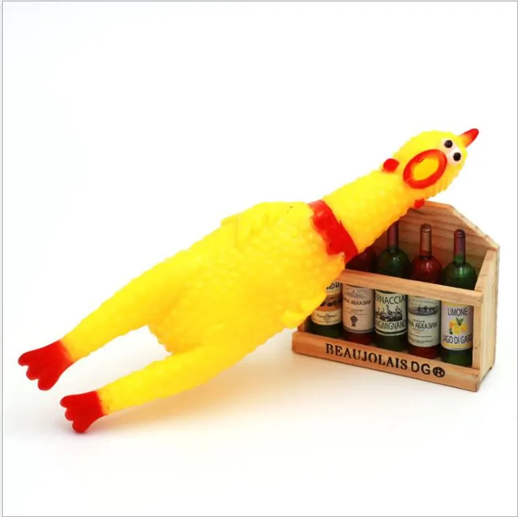 pet dog puppy screaming shrilling yellow chicken pet dog toy kids sound toy nontoxi cat rubber chewing chick toys