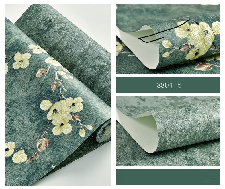 Wallpapers Vintage Floral Wallpaper Non-woven Classical Pastoral Flower Wall Paper Retro Living Room Decor Wallcovering