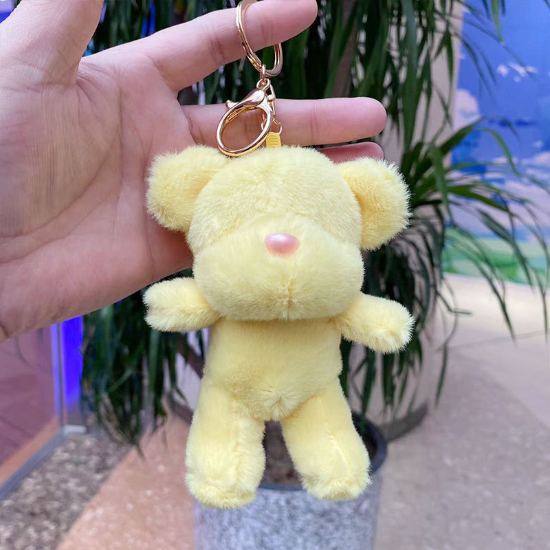 Creatieve konijn fluwelen teddybeer schattige beer pop kleine hanger Japans meisje hart kleine hanger huwelijkscadeau
