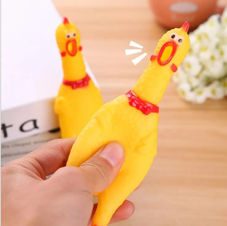 pet dog puppy screaming shrilling yellow chicken pet dog toy kids sound toy nontoxi cat rubber chewing chick toys