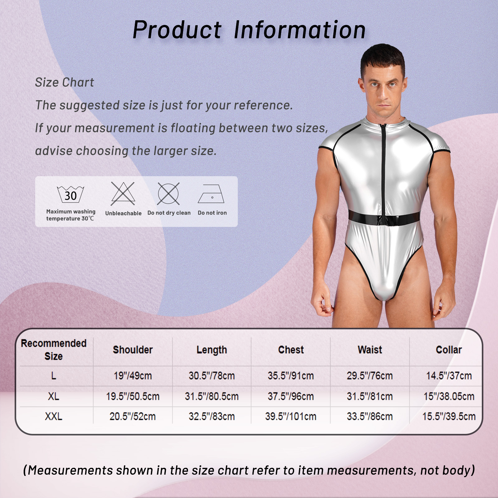 Catsuit Costumes Men Halloween Astronaut Rollspel Costume Spaceman Mock Neck Zipper Bodysuit ärmlös High Cut Patent Leather Catsuit Clubwear