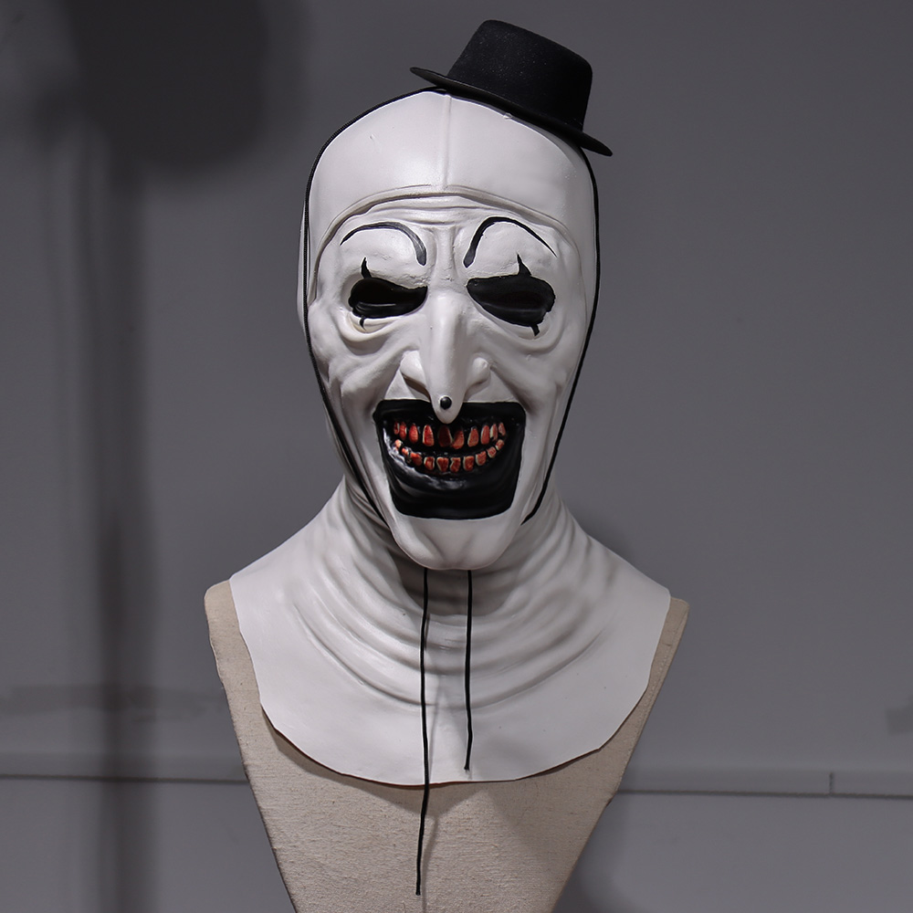 Kostymtillbehör Terrifier Mask Bloody Horrible Cosplay Clown Latex Masks Scary Killer Adult Unisex Halloween Party Prop Accessories