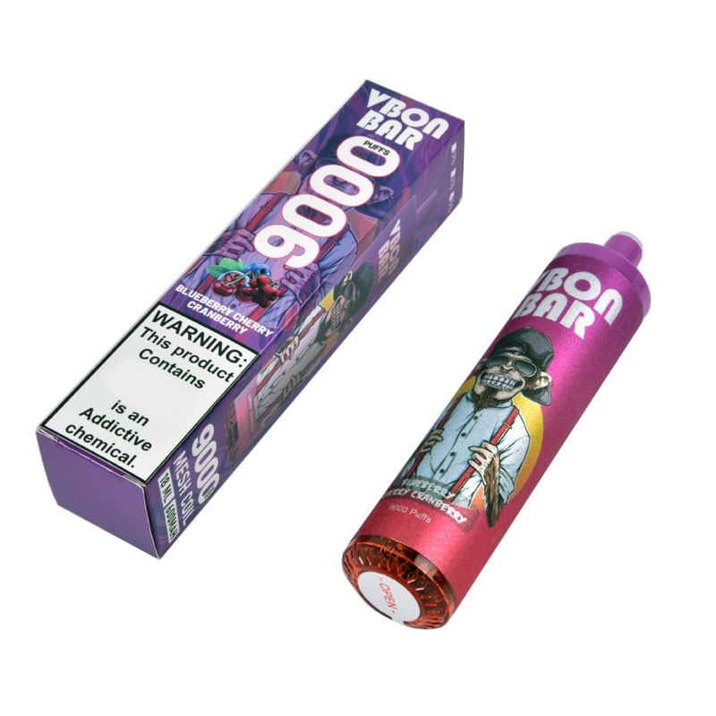 RGB Tek Kullanımlık Vape E Sigara VBon 9000 Puflar Mesh Bobin Tek Kullanımlık E-sigaralar Kalem Cihaz Çubuğu Kiti 18ml Şarj Edilebilir Pil