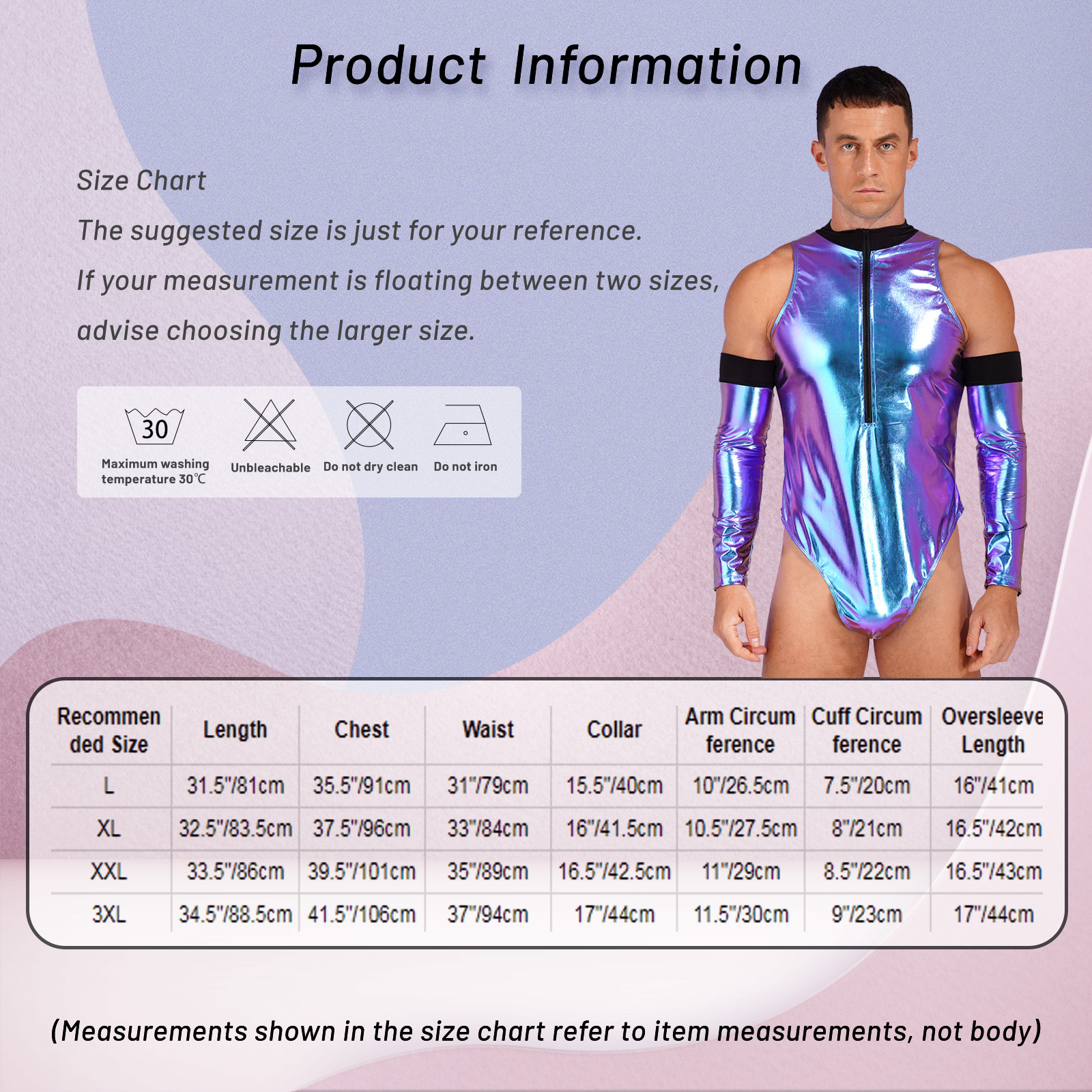 Catsuit Costumes Men Halloween Astronaut Rollspel Costume Spaceman Mock Neck Zipper Bodysuit ärmlös High Cut Patent Leather Catsuit Clubwear