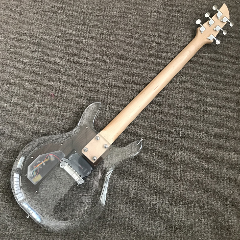 Mesma das fotos Custom Shop, feito na China, guitarra elétrica de cristal de 6 cordas de alta qualidade, captador de uma peça, hardware cromado, frete grátis