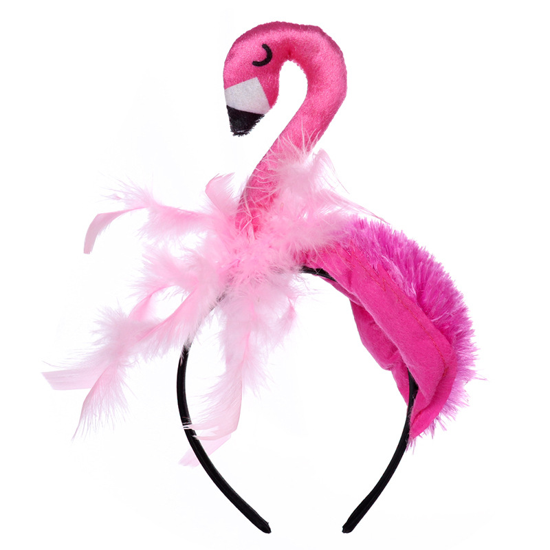 ملحقات أزياء مضحكة الوردي Flamingo Hair Hoop Cosplay Partn