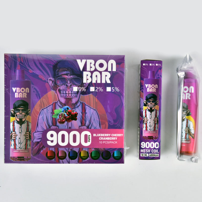 vbon RGB 9000パフ使い捨て電子タバコ18ml vape with meshコイル充電式バッテリー0 2 5％9k使い捨て蒸気