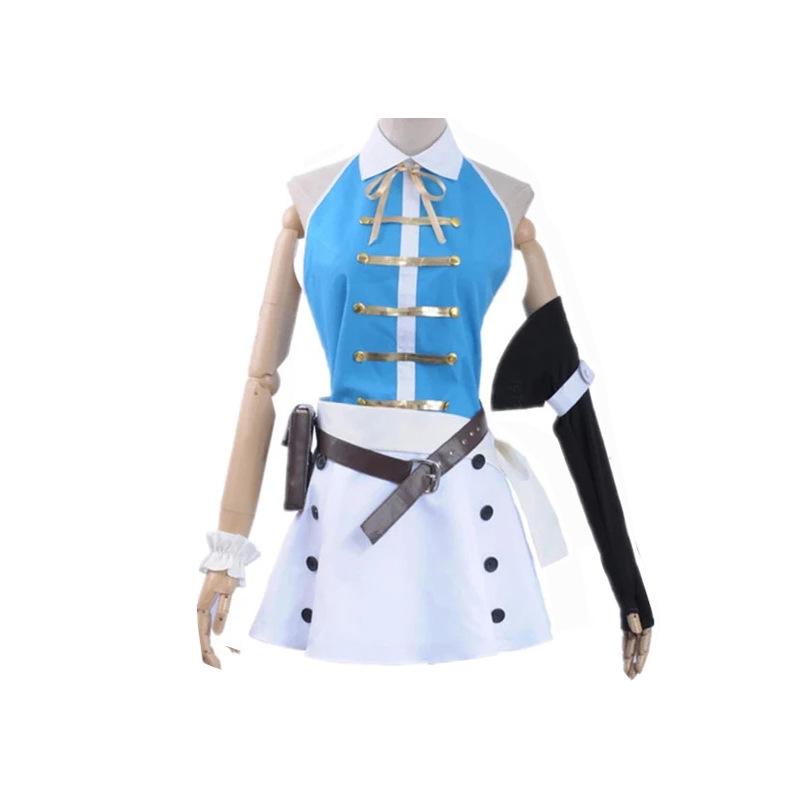 Costume de Cosplay queue de fée Lucy Heartfilia, perruque de tir magique, robe dos ouvert pour femme, Costume de carnaval d'halloween Sexy Kawaii