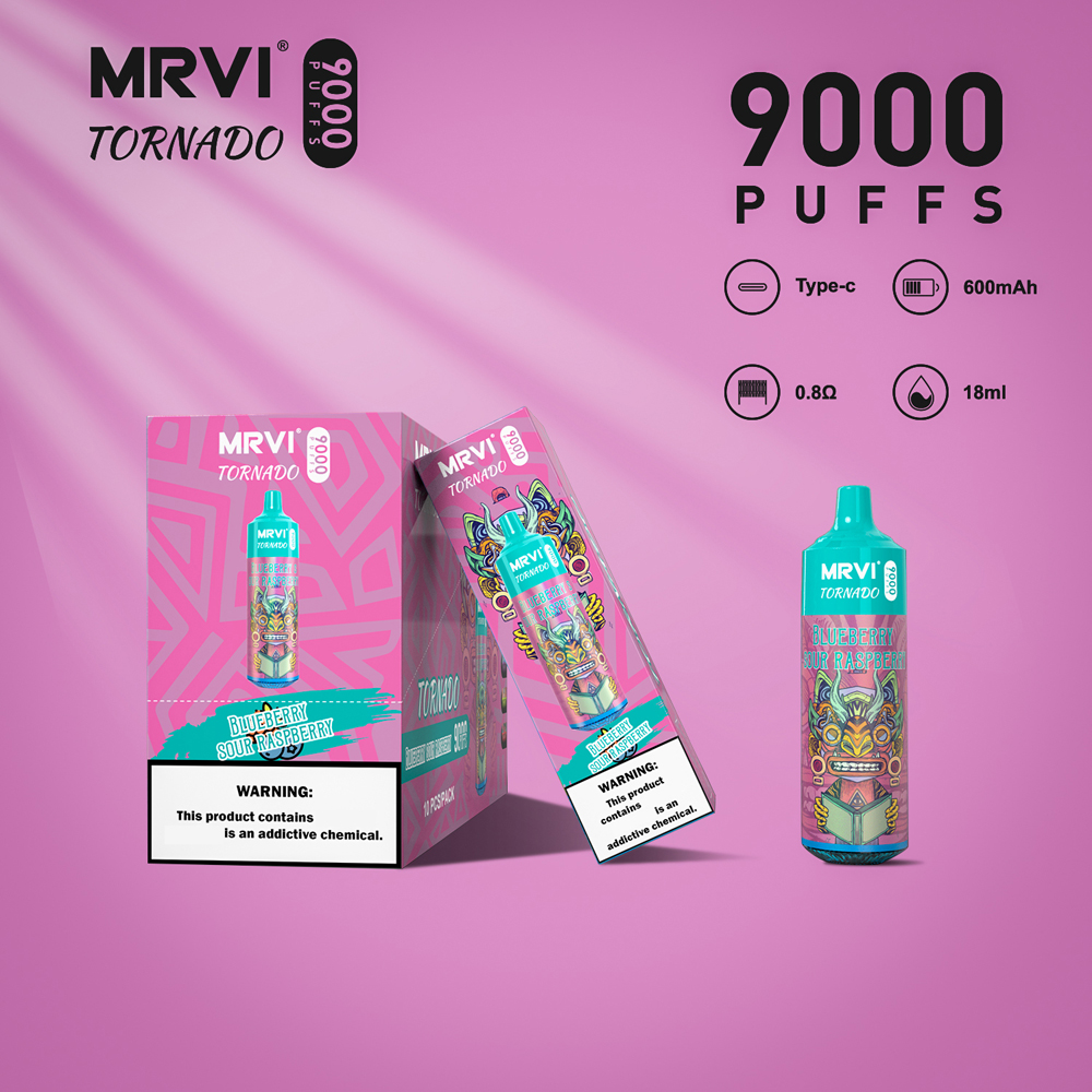 Germany Local Warehouse MRVI Tornado 9000 Puffs RandM Puff 9K Vapes Disposable E Cigarette With Rechargeable 600mAh 18ml Pod Wholesale Factory Fast Delivery 3-5 Days