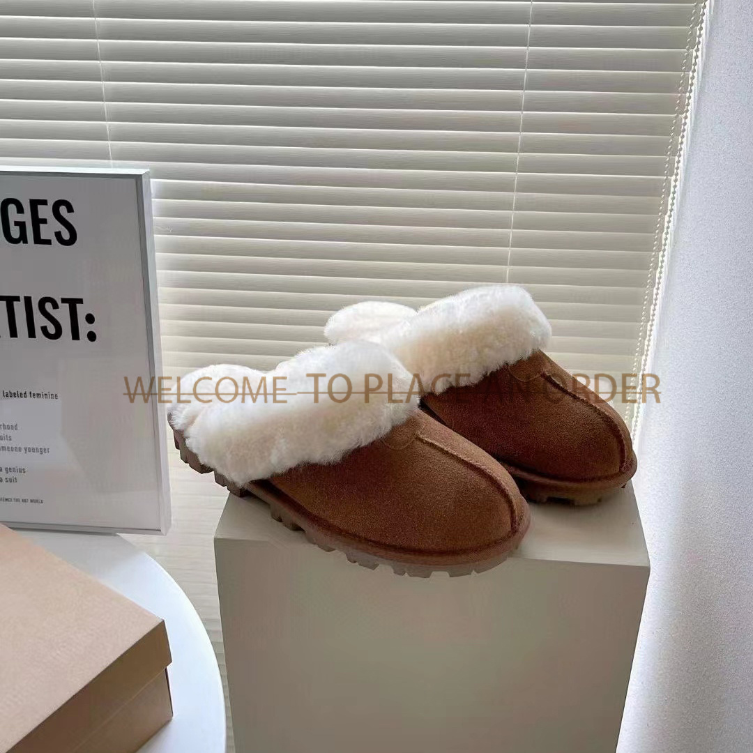 Designer Boots Winter Women's Snow Boots Australiska lyxiga mäns tossor Klassiska brun fotled Bailey Bow Maroon Short White Sea Salt Ebony Gräs Stor storlek 35-45