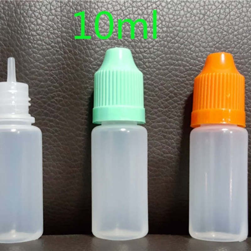 Plastförpackningsflaska 5 ml 10 ml 15 ml 20 ml 30 ml 50 ml 60 ml 100 ml 120 ml mjuk genomskinlig nåldroppare för eteriska oljor flytande juicer kosmetisk lagringsförpackning