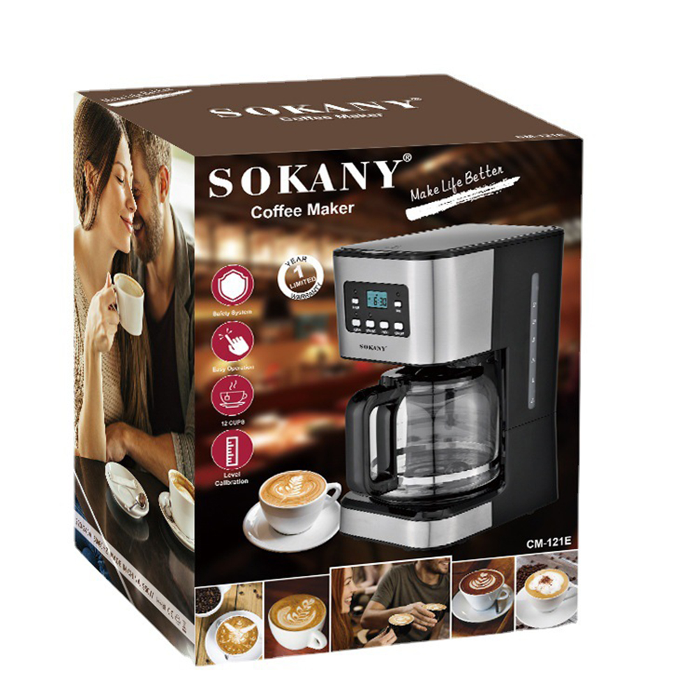 Koffiezetapparaat Machine Automatisch LED-display Bonenmolen Vers malen Amerikaanse espresso Koffie Thee Melk