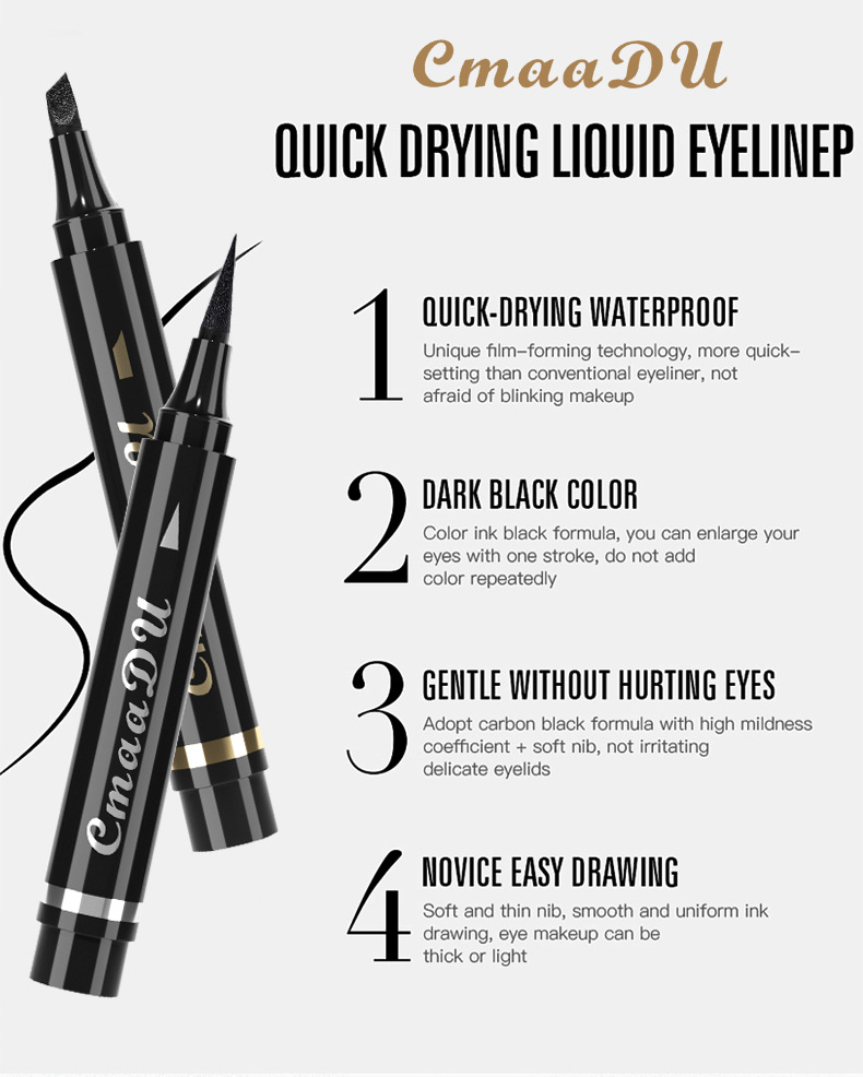 Stylo eye-liner liquide et imperméable, Durable, les lignes sont claires et épaisses, répondant à différentes demandes