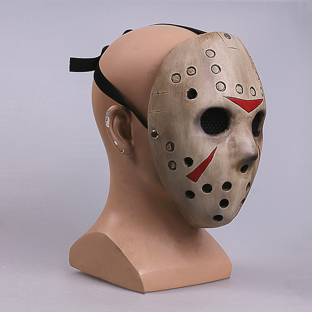 Kostüm Aksesuarları Jason Voorhees Cadılar Bayramı Katil Cosplay Cosplay Kostüm Reçine Maskesi Korkunç Maskeler Prop
