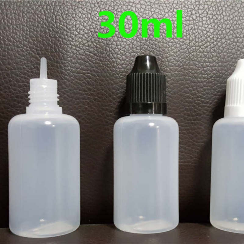 5ml 10ml 15ml 20ml 30ml 50ml Plastic Packaging Bottle Vapor Soft PE Translucent Needle Dropper Childproof Caps For Essential Oils Liquid Juices Cosmetic Packing DHL