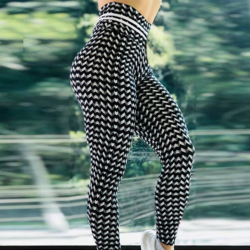 フィットネスレギンスウーマンデジタル印刷プッシュアップタイツトレーニングスポーツジェギングス女性服パンツジムレギンストレッチズボン