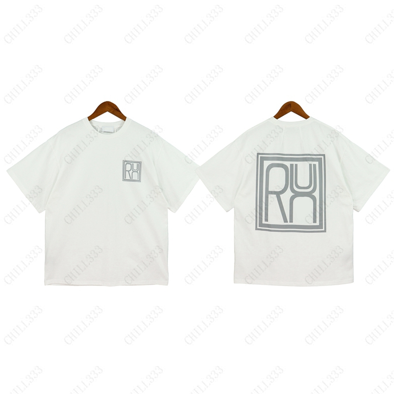 Rhude överdimensionerade t-shirt herr t-shirts kvinnor rhuds designers för män toppar vintage broderi tshirts kläder kort ärm thirt stora tees Apparel2023