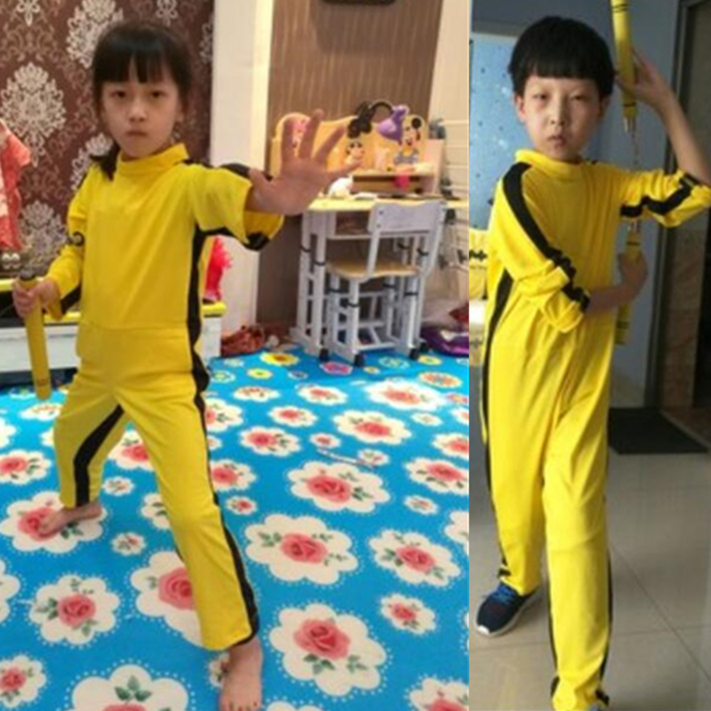 Catsuit Costumes unisex dorosłe dzieci Bruce lee jeet kune do chińskiego kung fu kombinezonu cosplay cosplay zentai garnitur