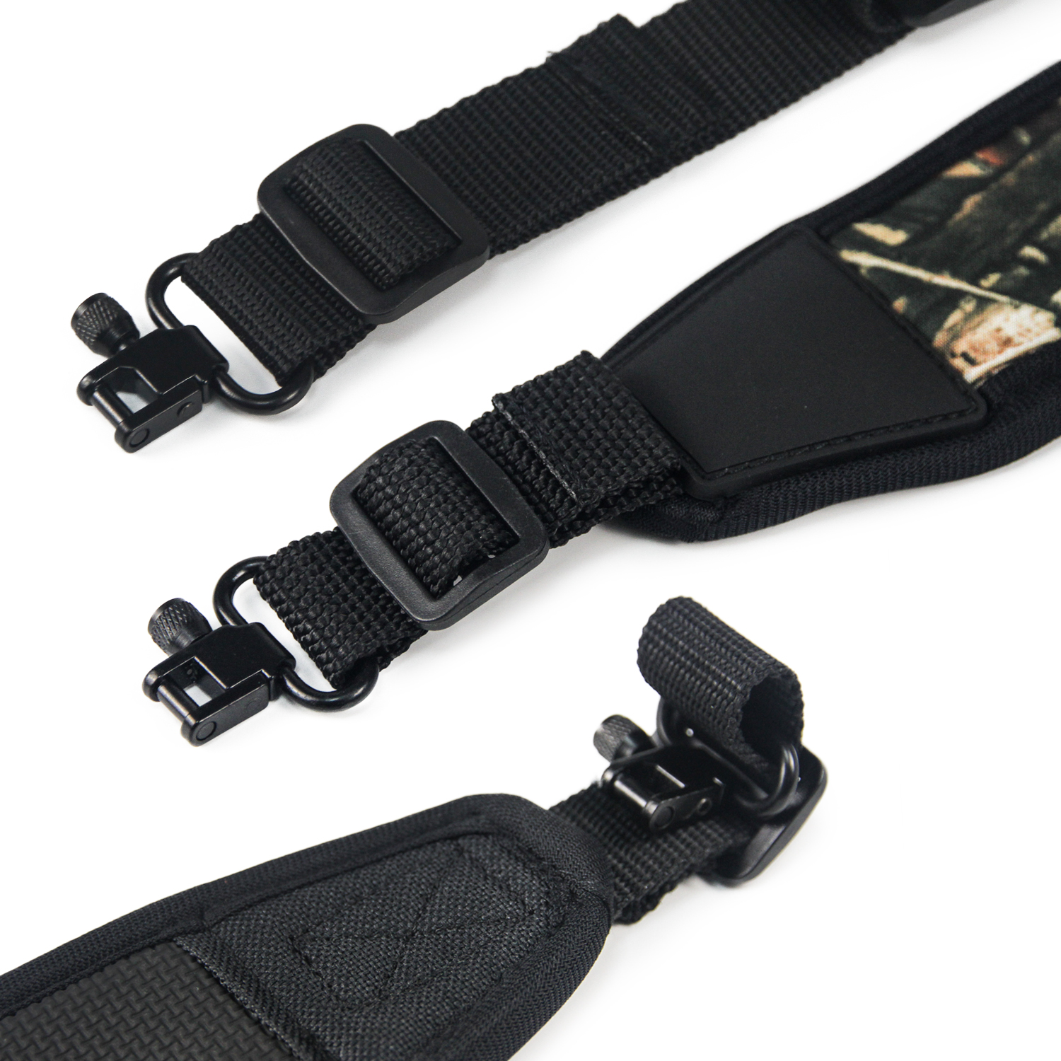 RIFLE Sling med MIL-Spec svivlar Hållbara axelpolarpistol Strap Metal Hardware Length Adjuster