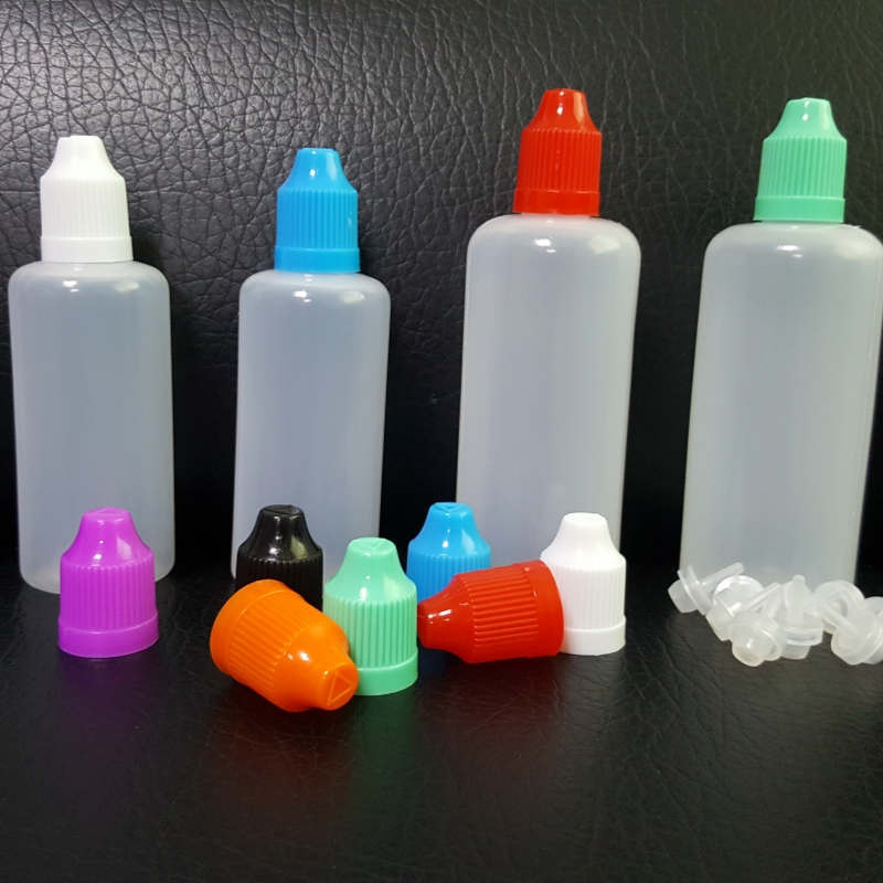 60ml 100ml LDPE Plastic Vapor Bottles Soft Dropper 60 100 ml Needle Tips PE Translucent With Colorful Child Proof Essential Oils Juices Liquid Cosmetic Packing DHL