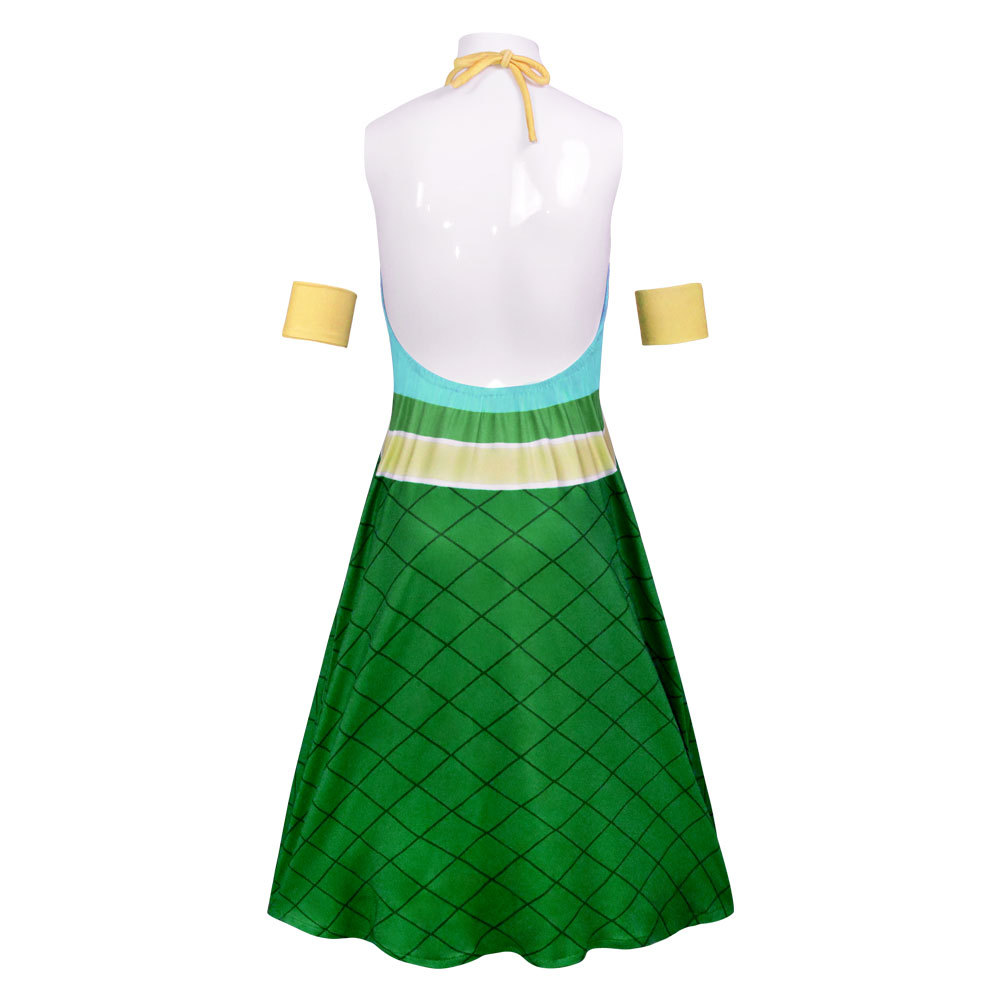 Anime Costumes Anime Fairy Tail Wendy Marvell Cosplay Costume Magic Shooter Wig Green Dragonscale Dress Woman Sexig Kawaii Carnival Party Suit