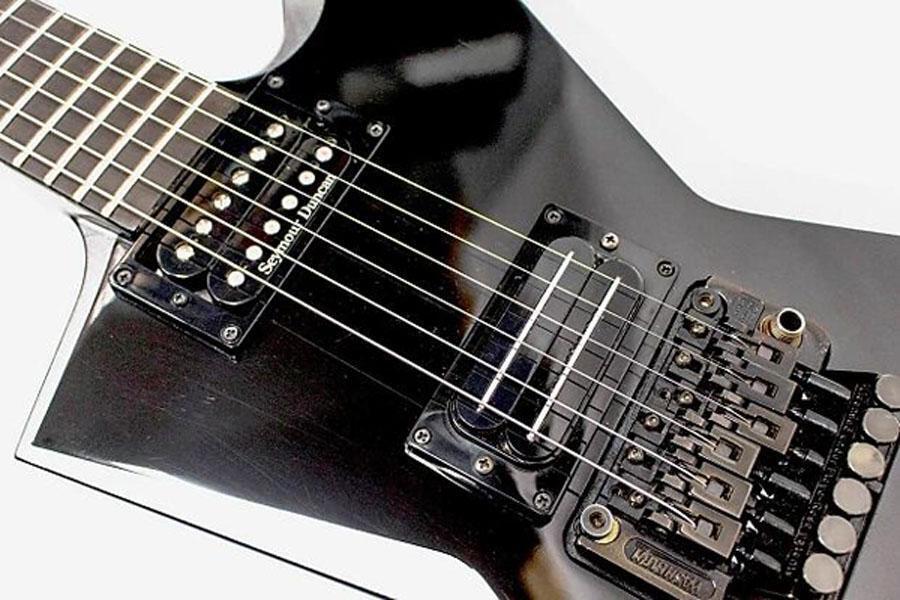 Anpassad tvätt dime stealthblack metallic silver elektrisk gitarr svarthardware