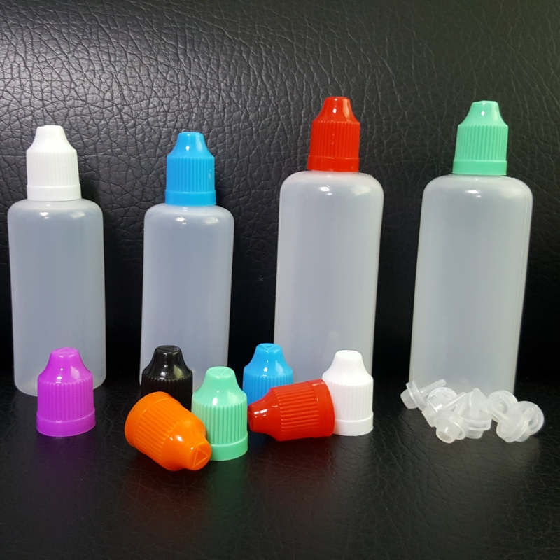 60ml 100ml LDPE Plastic Vapor Bottles Soft Dropper 60 100 ml Needle Tips PE Translucent With Colorful Child Proof Essential Oils Juices Liquid Cosmetic Packing DHL