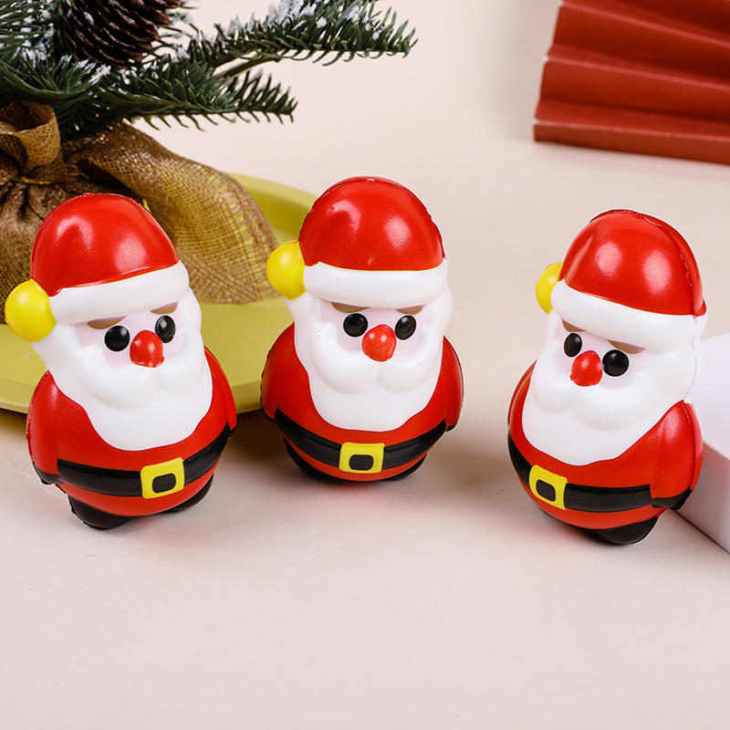 Set di bomboniere ad aumento lento antistress Super morbido regalo da spremere Babbo Natale pupazzo di neve Renna Squishies di Natale Giocattoli bambini