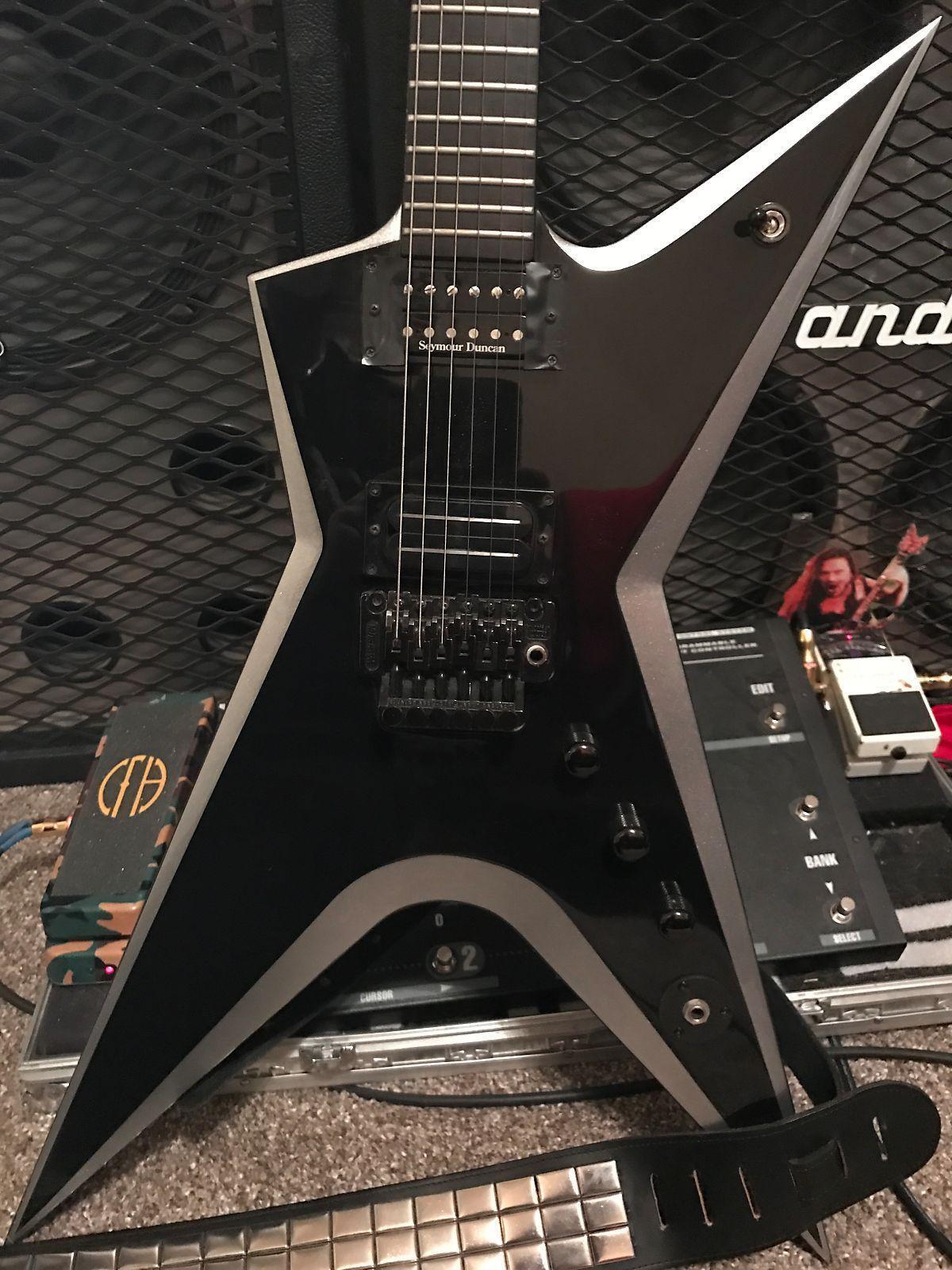 Anpassad tvätt dime stealthblack metallic silver elektrisk gitarr svarthardware