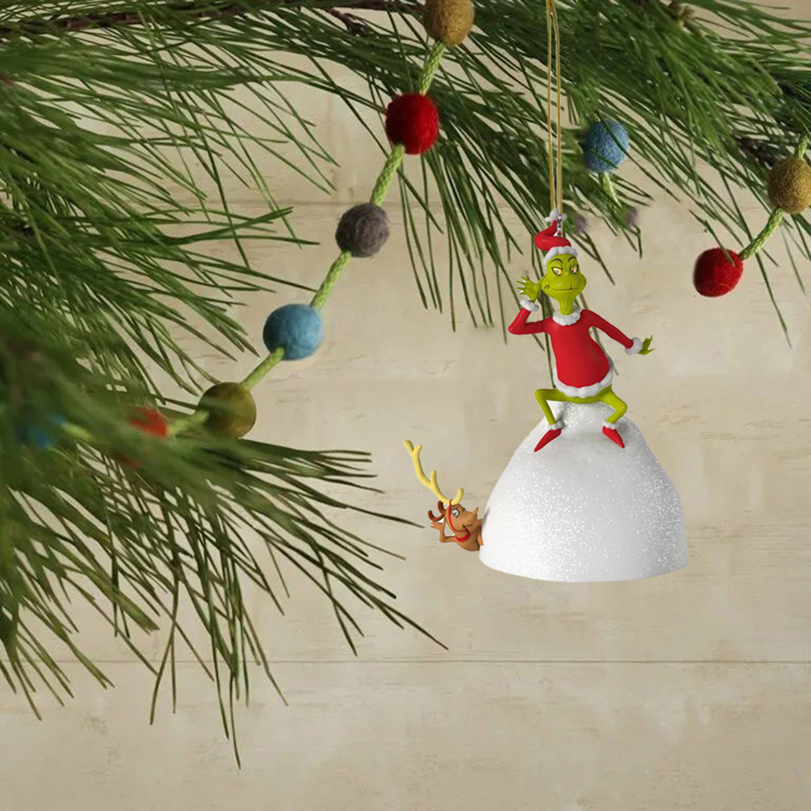 Capelli verdi di Natale Mostro Ciondolo albero di Natale Elfo di Greenwich Decorazione natalizia Decorazione interni ed esterni Regali di Natale 5 pezzi/lotto