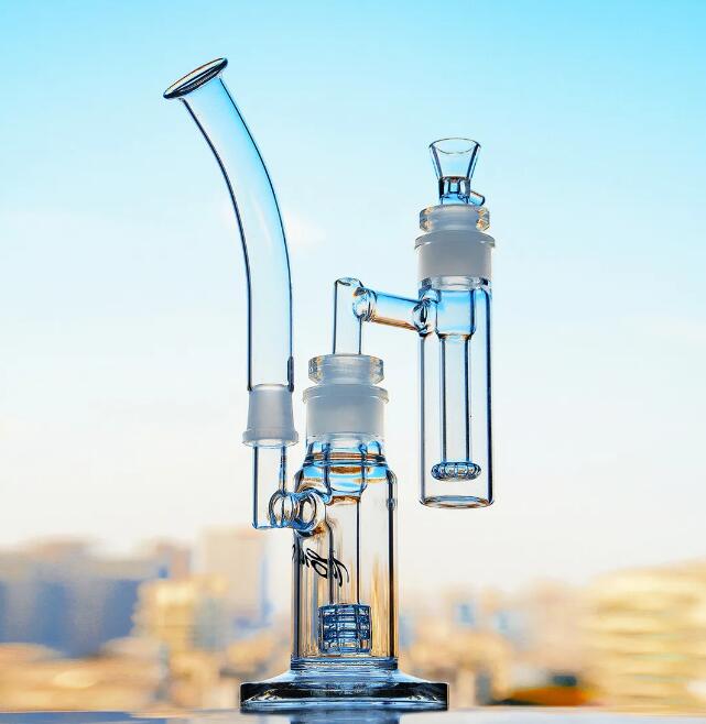 팔 나무 두꺼운 유리 탈착식 중간 PERC ASHCATCHER PERCOLATOR 담배 액세서리 chicha 파이프 18mm 조인트