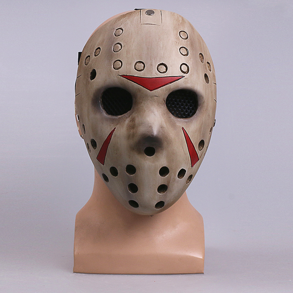 Kostüm Aksesuarları Jason Voorhees Cadılar Bayramı Katil Cosplay Cosplay Kostüm Reçine Maskesi Korkunç Maskeler Prop