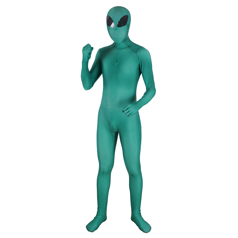 Catsuit kostümleri unisex çocuklar yetişkin et alien cosplay kostüm zenta bodysuit takım elbise tulumlar cadılar bayramı pervane