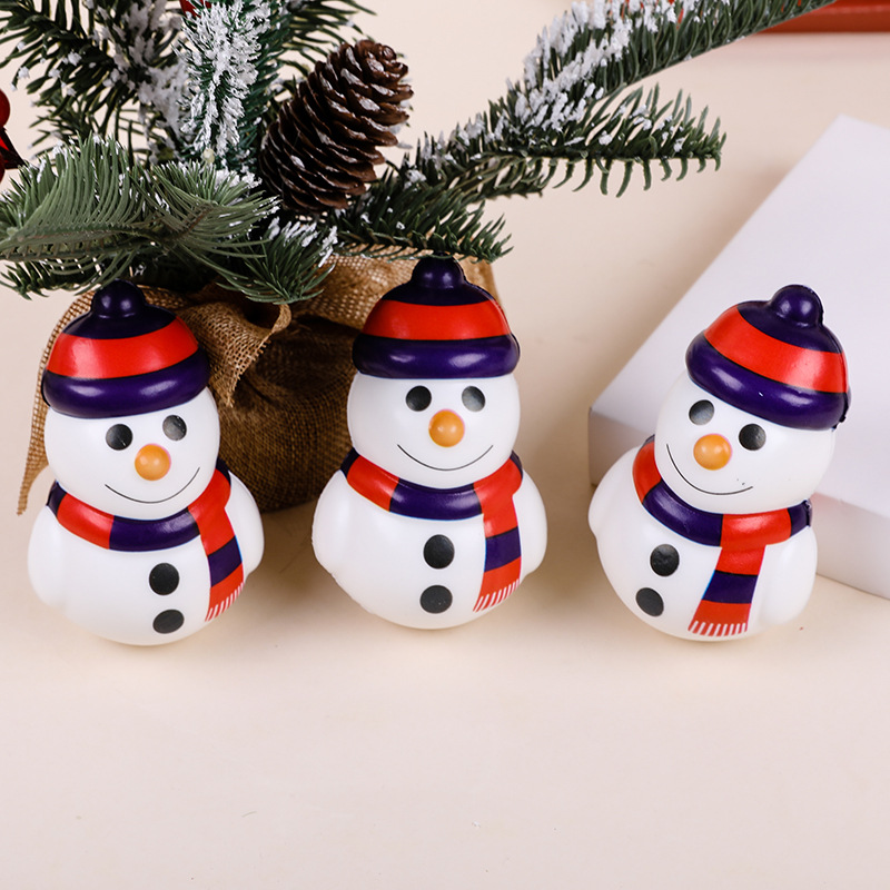 Conjunto de lembrancinhas de festa, aumento lento, alívio do estresse, super macio, presente de apertar, boneco de neve, rena, brinquedos de natal para crianças