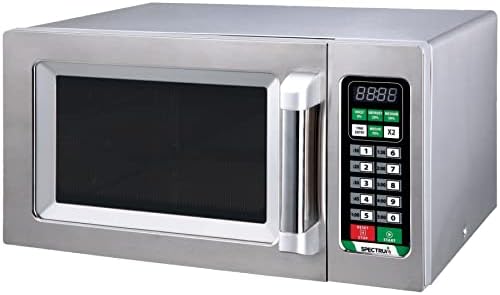 Commercial-Grade Microwave Oven, 9 Cubic Feet, Silver