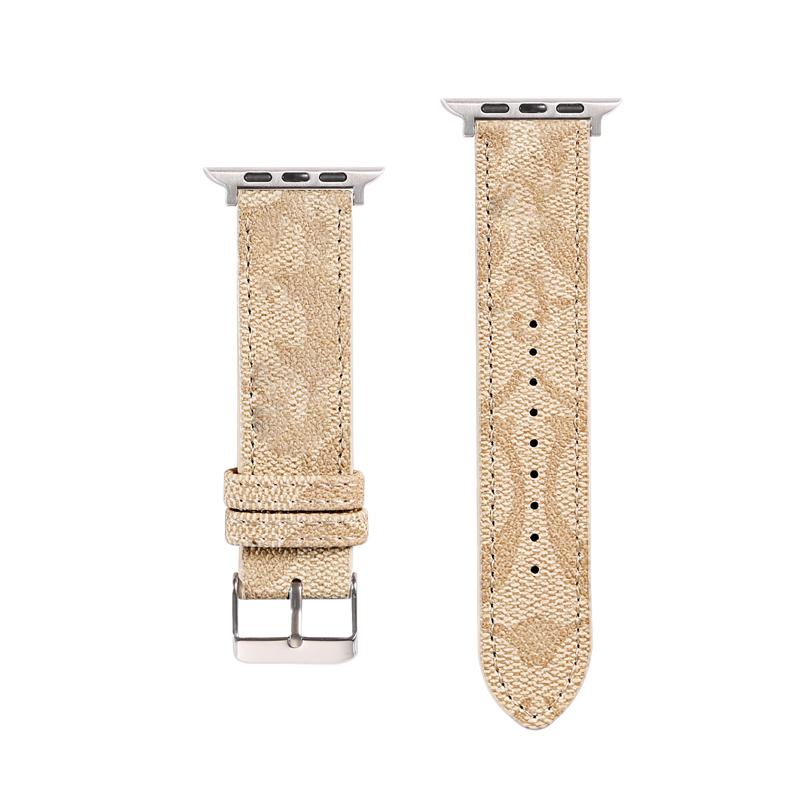 Apple Watch Strap Bands Smartwatch Band Series를위한 정품 소 가죽 watchand 1 2 3 4 5 6 7 S1 S2 S3 S3 S4 S6 S7 SE 38mm 41mm 45m