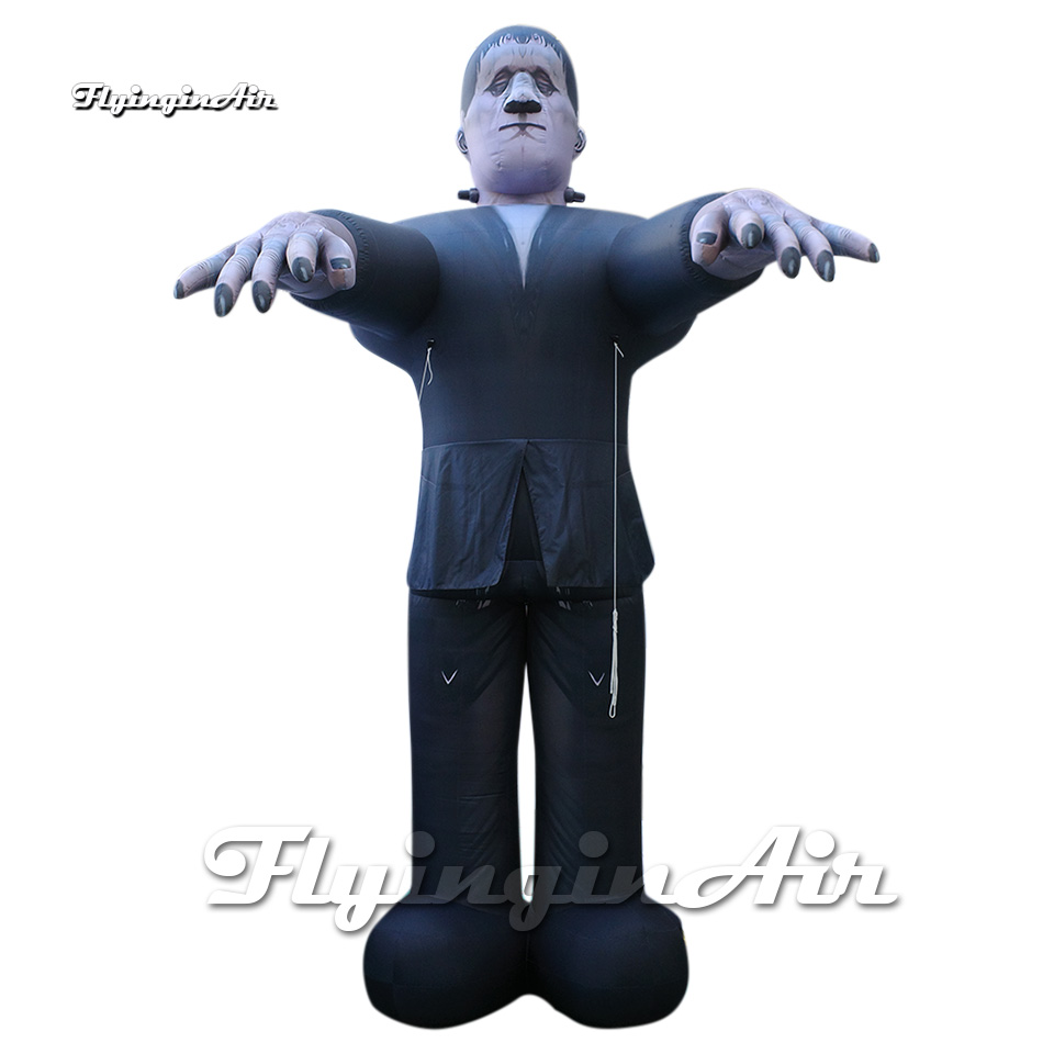 Eng gigantisch opblaasbaar Frankenstein Halloween-monstermodel met ventilator voor tuindecoratie