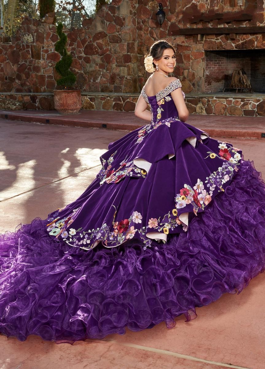 ボールガウンの花Quinceaneraドレス