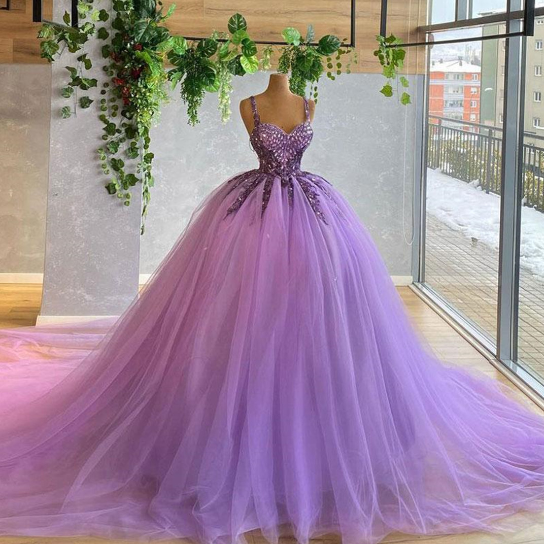 Abito da ballo formale elegante viola senza maniche Abiti da sera feste Treno staccabile Lunghezza pavimento Vestido De Gala personalizzato 08