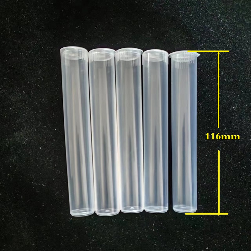 20st Pre Roll Tube Packaging Plastic Joint Holder Rökrör 110 mm Preroll Doob Tube -kottar med locket Cigaretttillverkare Container Pill Pill Case