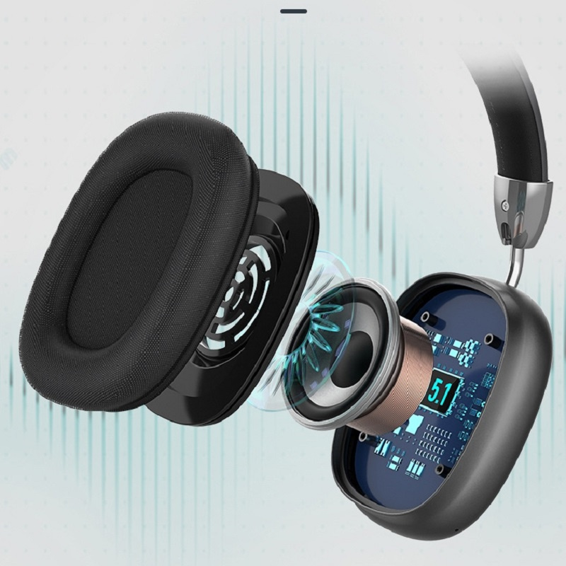 E96 max Casque Bluetooth sans fil monté sur la tête grand sur-oreille pliable sport basses lourdes longue durée de vie de la batterie casques d'ordinateur microphone