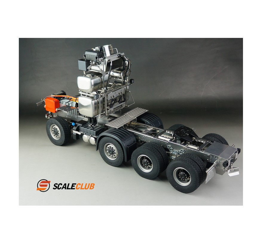 طراز Scaleclub 1/14 لـ Tamiya Man 8x8 Full Metal Tower Towing Truck Hassis for Lesu Scania Actros Volvo Parts