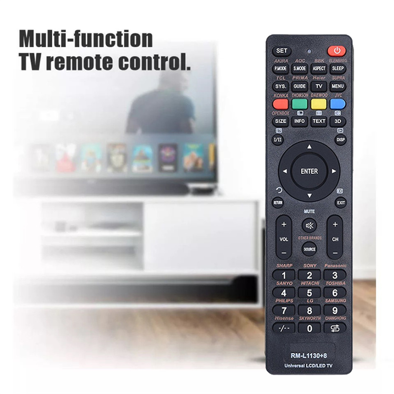 Controle remoto universal para televisão RM-L1130 + 8 ABS Substituição Smart Television Soft Button para Samsung LG panasonic Sony Hitach Philips assistir TVs com caixa