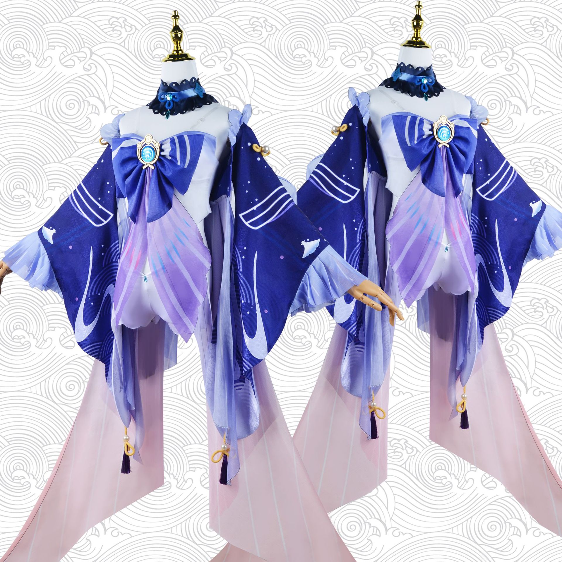 Costumi anime Gioco anime Genshin Impact Sangonomiya Kokomi Costume cosplay Watatsumi Island Parrucca Aldult Uomo Donna Sexy Kawaii Vestito di Halloween