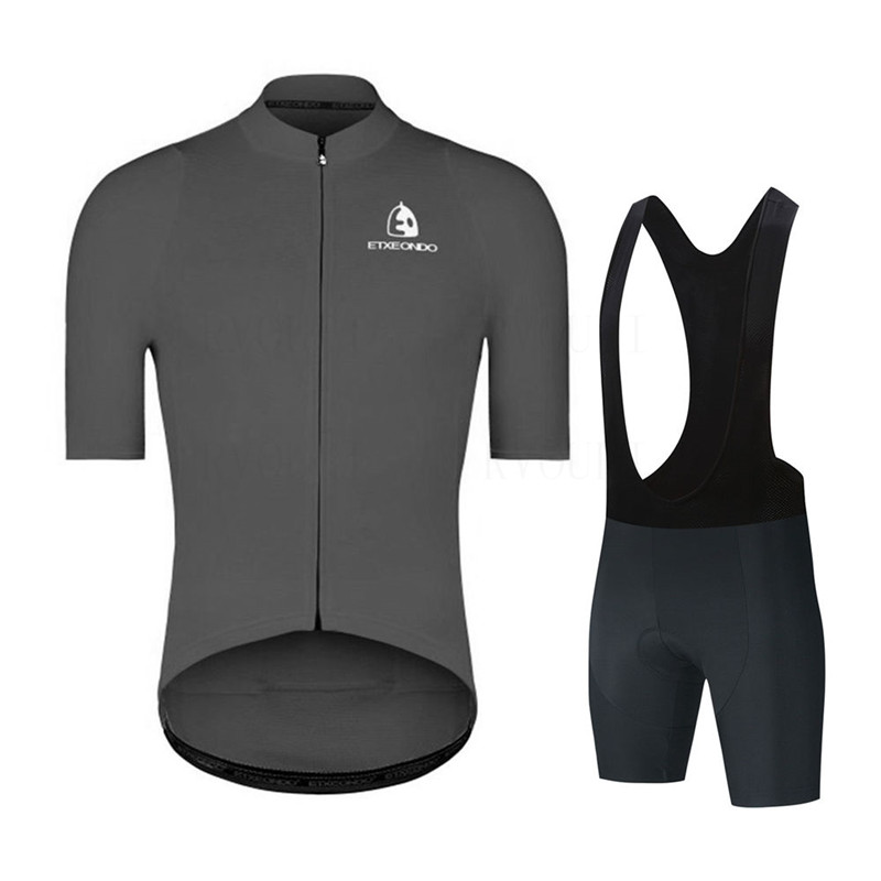 ETXEONDOチームサイクリング衣類メンサイクリングセット自転車衣類通気性防止防止自転車摩耗/半袖サイクリングジャージセット