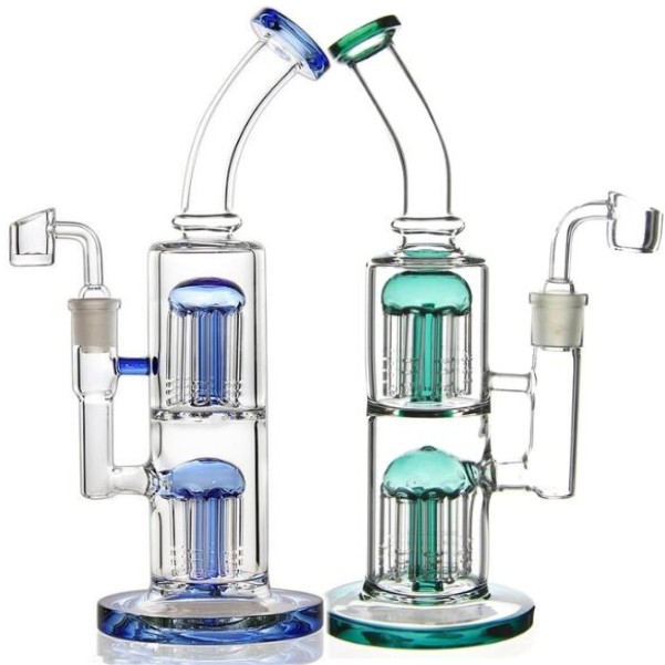 Fab Egg TORO recycle Oil Rigs waterpijp glazen waterpijpen met gaatjes diffuser perc kwaliteit glas dabs rechte fabegg